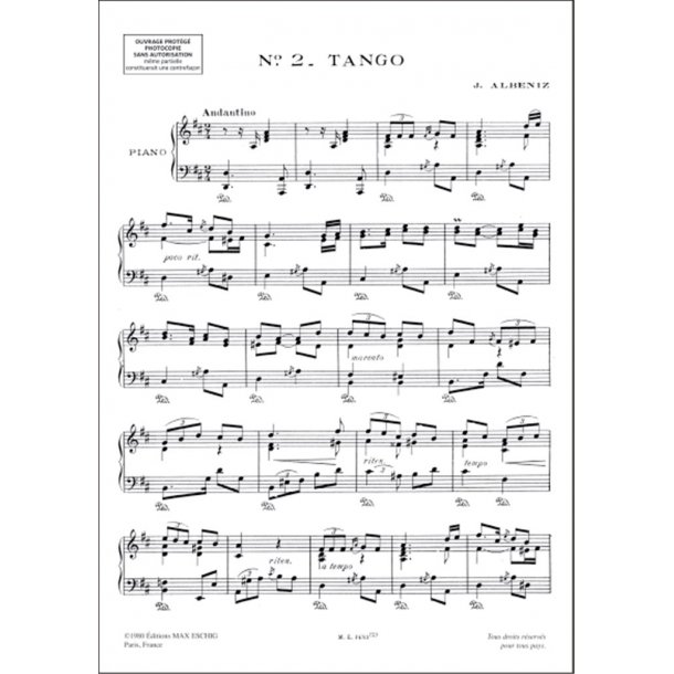 Tango : Pour Piano